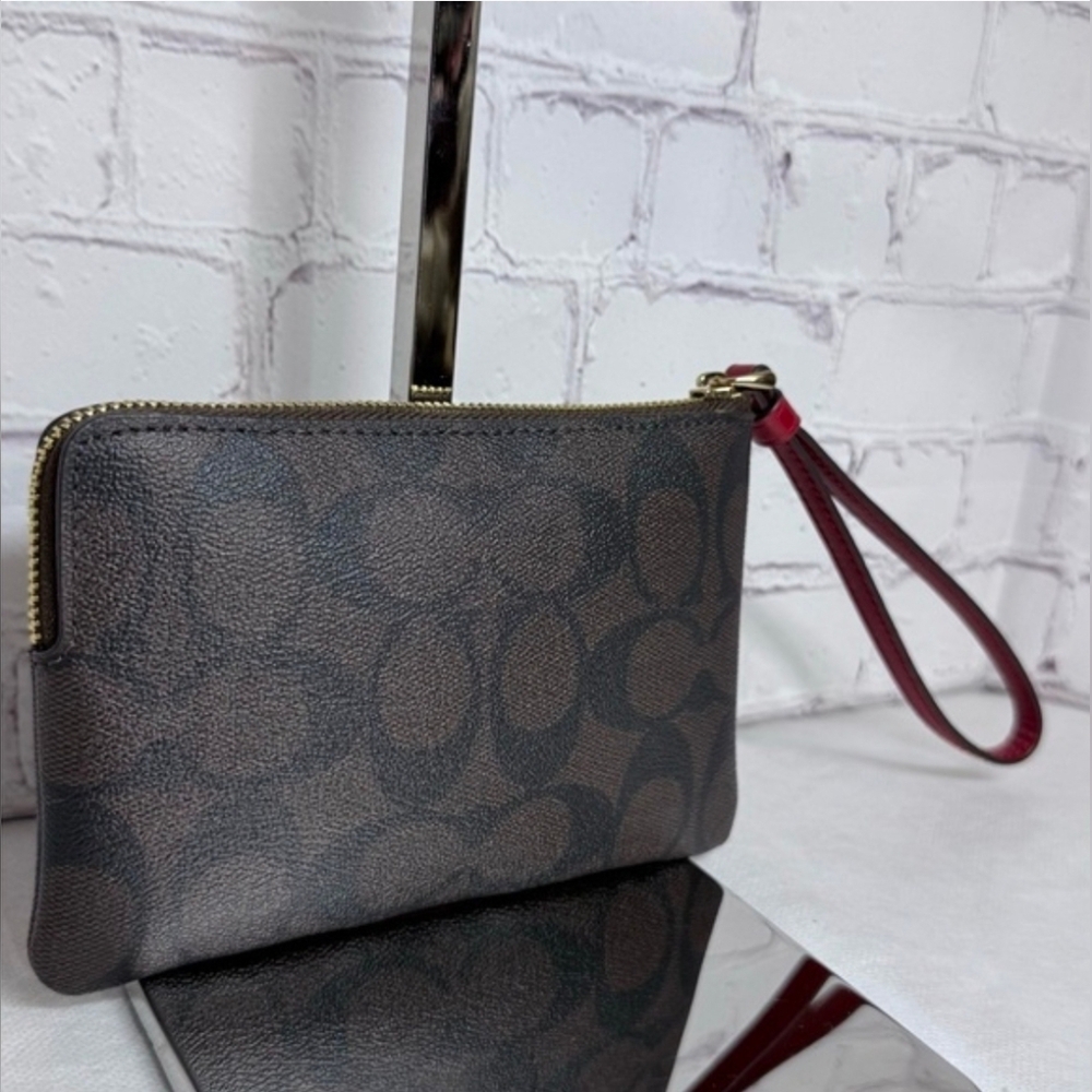 Coach Corner Zip Wristlet - Picture 7 of 9